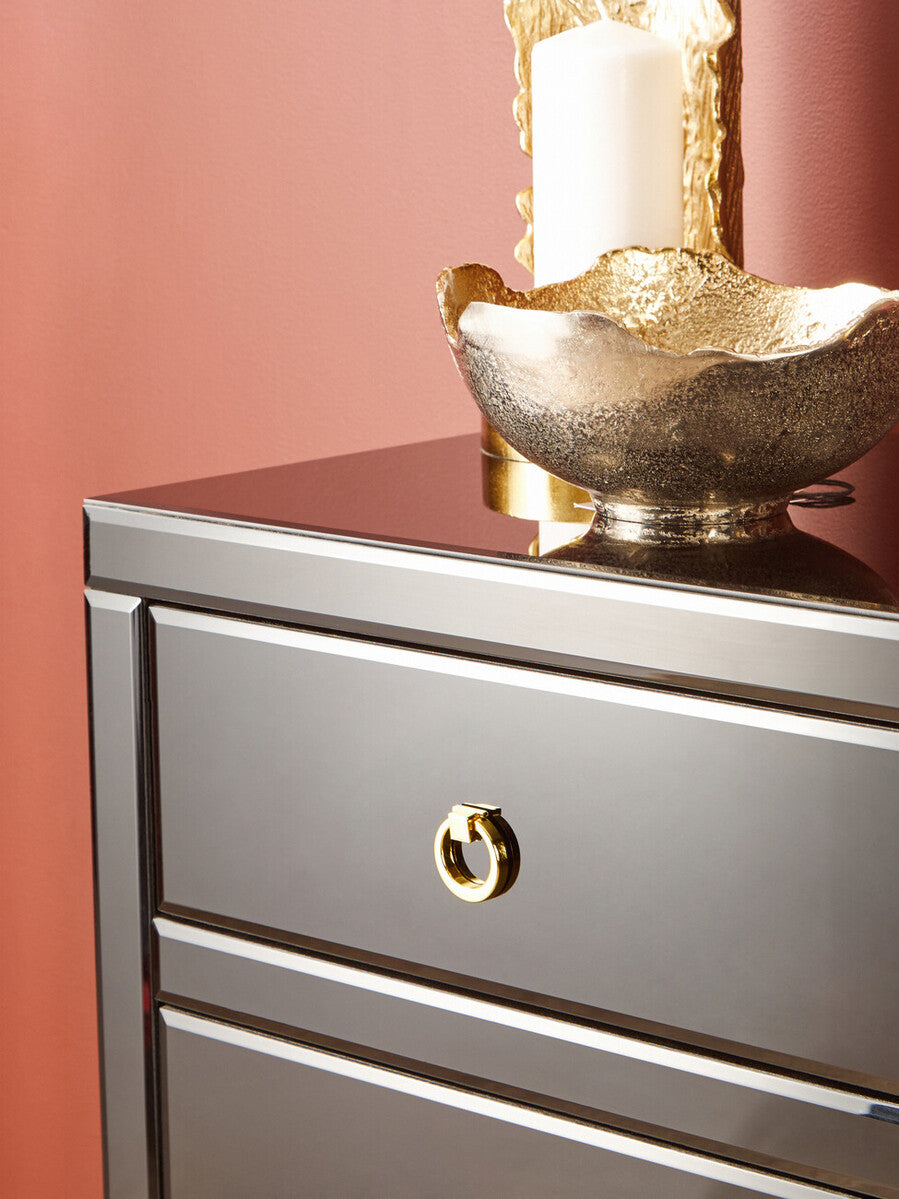 Orsina Kensington Townhouse Black and Gold Cabinet with Storage
