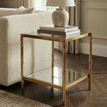 Orsina Kensington Townhouse Two-Tier Gold and Mirrored Side Table