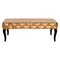 Orsina Soho Geometric Copper Coffee Table with Smoked Glass Top