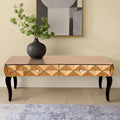 Orsina Soho Geometric Copper Coffee Table with Smoked Glass Top
