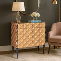 Orsina Soho Copper Finish Cabinet – 3D Mirrored Geometric Storage