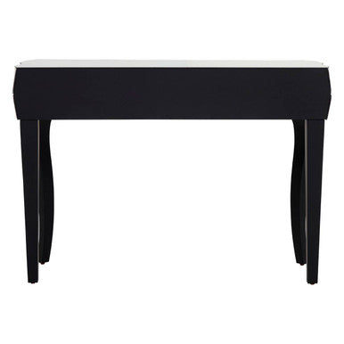 Orsina Smoke Mirrored Glass 2-Drawer Console Table with Silver Detail