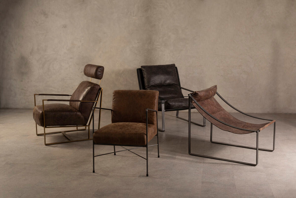 Orsina Hoxton Modern Lounge Chair – Dark Brown Leather Accent Chair