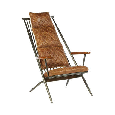 Orsina Hoxton Light Brown Leather Chair | Modern Lounge Accent Chair