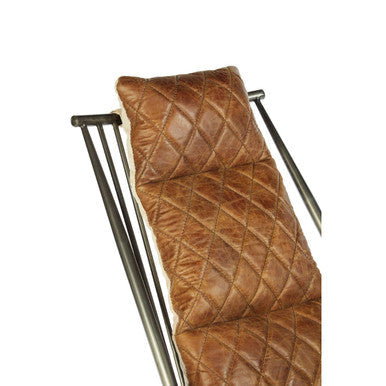 Orsina Hoxton Light Brown Leather Chair | Modern Lounge Accent Chair