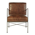Orsina Hoxton Brown Leather Lounge Chair – Modern Living Room Armchair