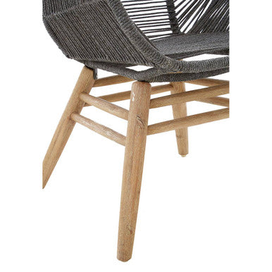 Orsina Sisal Grey Rope Armchair – Coastal Iron Frame Accent Chair