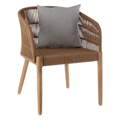 Orsina Opus Armchair – Woven Rope & Eucalyptus Wood Accent Chair