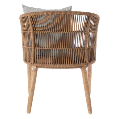 Orsina Opus Armchair – Woven Rope & Eucalyptus Wood Accent Chair