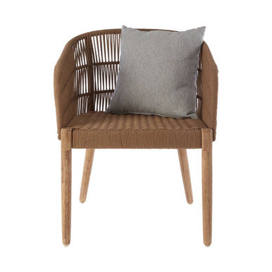 Orsina Opus Armchair – Woven Rope & Eucalyptus Wood Accent Chair