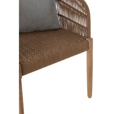 Orsina Opus Armchair – Woven Rope & Eucalyptus Wood Accent Chair