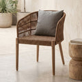 Orsina Opus Armchair – Woven Rope & Eucalyptus Wood Accent Chair
