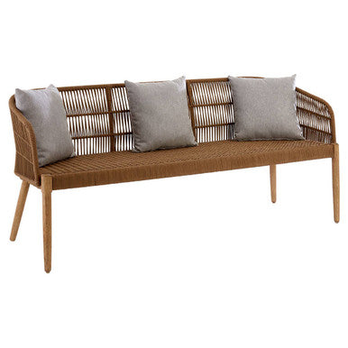 Orsina Opus 3 Seater Sofa – Eucalyptus Wood and Rope Scandinavian Design