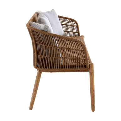 Orsina Opus 3 Seater Sofa – Eucalyptus Wood and Rope Scandinavian Design