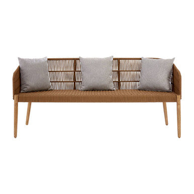 Orsina Opus 3 Seater Sofa – Eucalyptus Wood and Rope Scandinavian Design