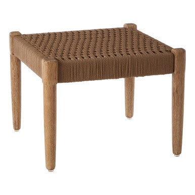 Orsina Opus Woven Rope Footstool – Eucalyptus Wood Scandi Ottoman