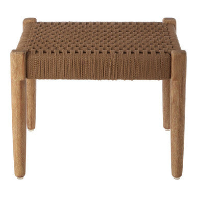 Orsina Opus Woven Rope Footstool – Eucalyptus Wood Scandi Ottoman
