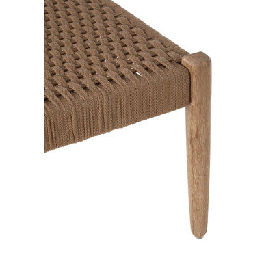 Orsina Opus Woven Rope Footstool – Eucalyptus Wood Scandi Ottoman
