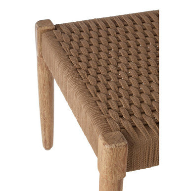 Orsina Opus Woven Rope Footstool – Eucalyptus Wood Scandi Ottoman