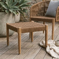 Orsina Opus Woven Rope Footstool – Eucalyptus Wood Scandi Ottoman