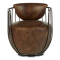 Orsina Hoxton Brown Leather Swivel Chair – Modern Accent Seating