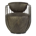 Orsina Hoxton Dark Grey Leather Swivel Chair | Modern Lounge Seating