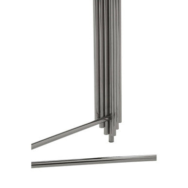 Orsina Clarice Art Deco Console Table | Black Granite & Silver