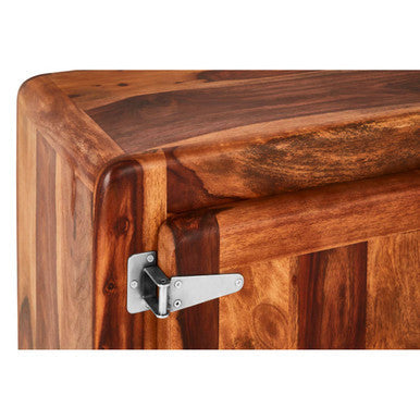 Orsina Marwar Sheesham Wood Sideboard | Mobile 3-Door Storage Cabinet