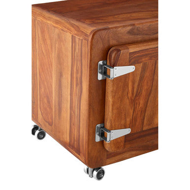 Orsina Marwar Wood Low Sideboard – Brown 3-Cupboard Storage Unit