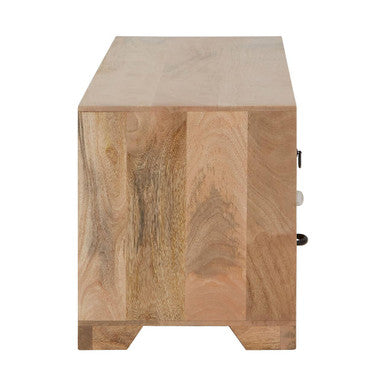 Orsina Marwar Mango Wood Media Unit – 4-Drawer Carved TV Console