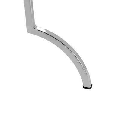 Orsina Arbus Mirrored Console Table | Square Pastel & Silver Stainless