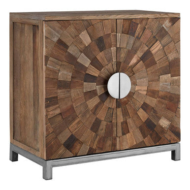 Orsina Midas Large 2 Door Cabinet | Recycled Elm Wood Sunburst