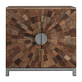 Orsina Midas Large 2 Door Cabinet | Recycled Elm Wood Sunburst