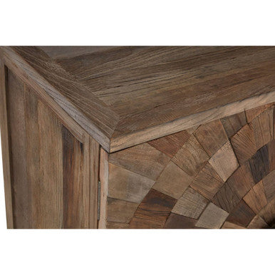 Orsina Midas Large 2 Door Cabinet | Recycled Elm Wood Sunburst