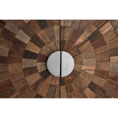 Orsina Midas Large 2 Door Cabinet | Recycled Elm Wood Sunburst