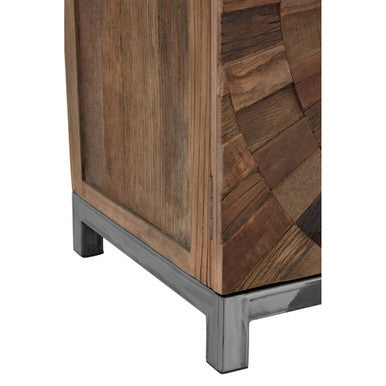 Orsina Midas Large 2 Door Cabinet | Recycled Elm Wood Sunburst