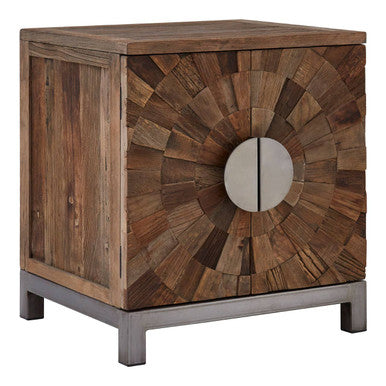 Orsina Midas Small 2 Door Cabinet – Textured Elm Wood Storage