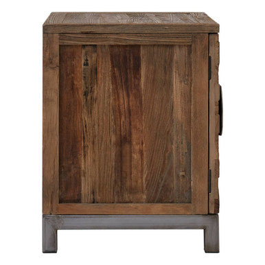 Orsina Midas Small 2 Door Cabinet – Textured Elm Wood Storage