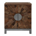 Orsina Midas Small 2 Door Cabinet – Textured Elm Wood Storage