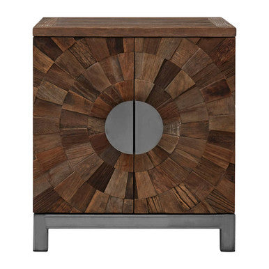 Orsina Midas Small 2 Door Cabinet – Textured Elm Wood Storage