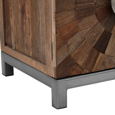 Orsina Midas Small 2 Door Cabinet – Textured Elm Wood Storage