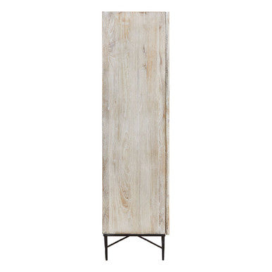 Orsina Kyra Wardrobe – Modern Rustic Elm Wood with Fluted Doors
