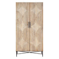 Orsina Kyra Wardrobe – Modern Rustic Elm Wood with Fluted Doors