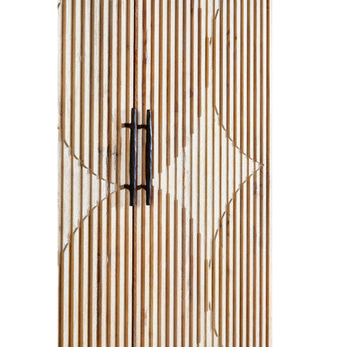 Orsina Kyra Wardrobe – Modern Rustic Elm Wood with Fluted Doors