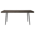 Orsina Mason Weathered Oak Dining Table | Rustic Grey & Blue Iron Base