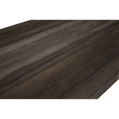 Orsina Mason Weathered Oak Dining Table | Rustic Grey & Blue Iron Base