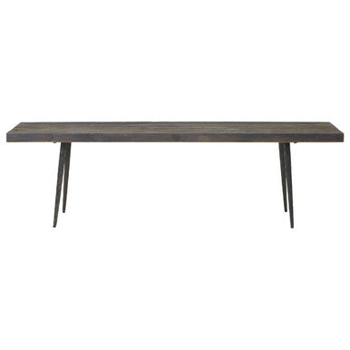 Orsina Mason Old Oak Wood Bench – Industrial Rustic Entryway Seating