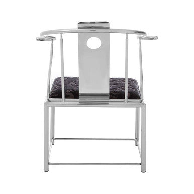 Orsina Yasmin Black Velvet Dining Chair with Stainless Steel Frame