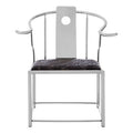 Orsina Yasmin Black Velvet Dining Chair with Stainless Steel Frame
