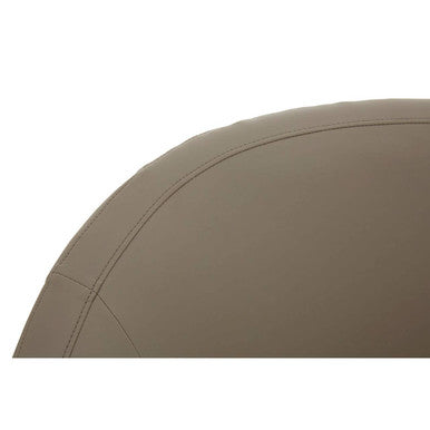 Orsina Lagero Brown Faux Leather Cocoon Chair with Gold Legs